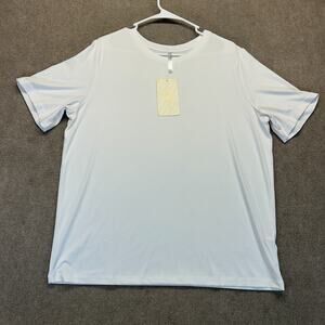 Fabletics Blake S/S Long T Shirt Women's XL White Short Sleeve Wicking Cool NEW